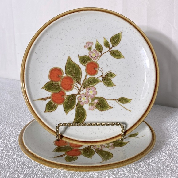 Mikasa Other - Vintage MCM Mikasa Natural Beauty Treesweet C9052 Stoneware Side Plates x2